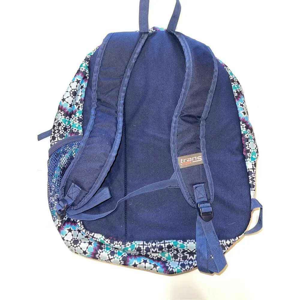 Trans by Jansport Supermax Backpack Navy Blue Moonshine Moroccan 4 Pocket‎ Bag